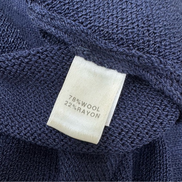 Vintage St John Caviar Santana Knit Skirt Pencil Straight Navy Wool Blend Sz 12 - Picture 4 of 4